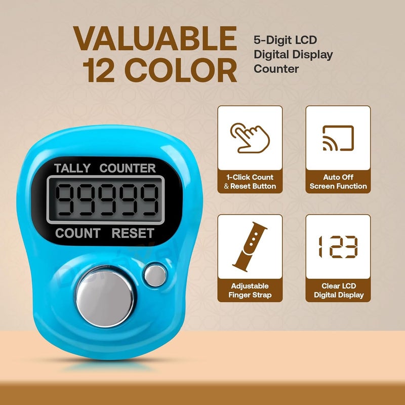 Duravel Electronic Finger Counter - 6 Piece Set with 5 Digit LCD Display - Image 2